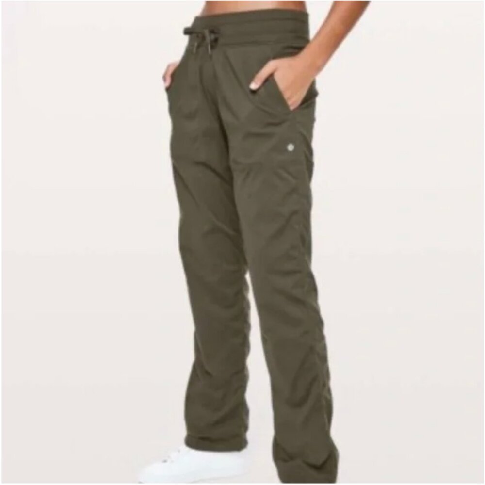 Lululemon Dance Studio Mid-Rise Pants - Size 6 - Olive Green